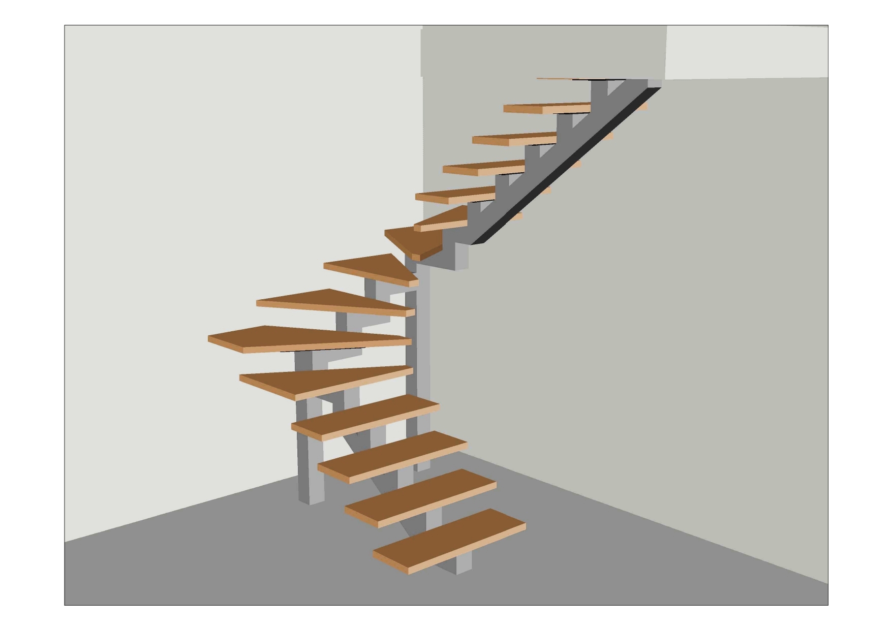 Lestnica na monokosoure zabezhnaya-3d